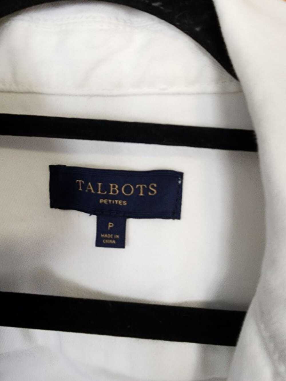 Talbots White Denim Jean Jacket Womens Size Petites - Picture 3 of 3